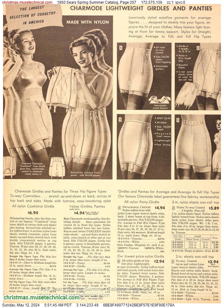 1950 Sears Spring Summer Catalog, Page 257