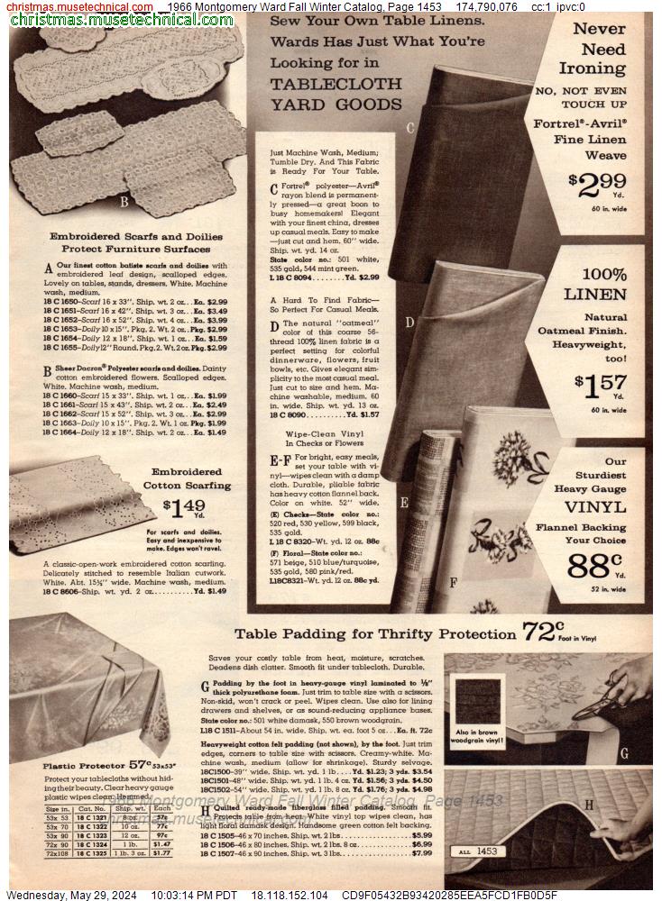 1966 Montgomery Ward Fall Winter Catalog, Page 1453