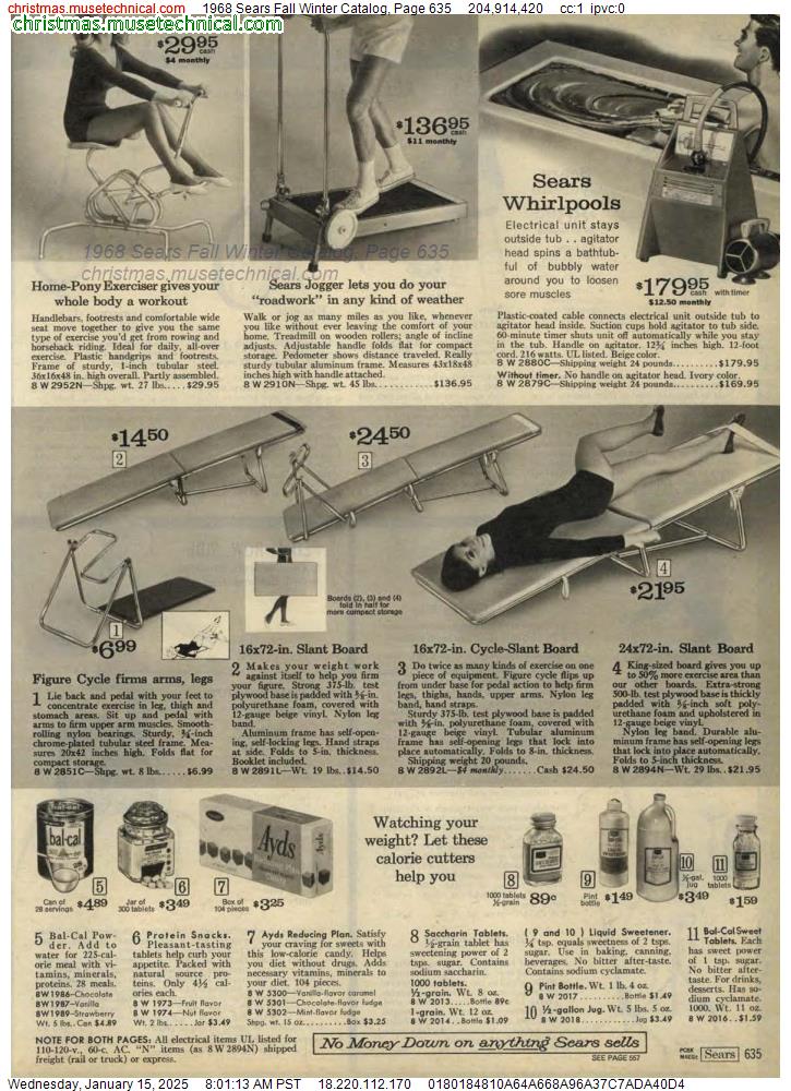 1968 Sears Fall Winter Catalog, Page 635