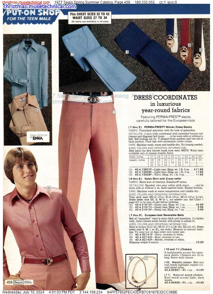 1977 Sears Spring Summer Catalog, Page 458