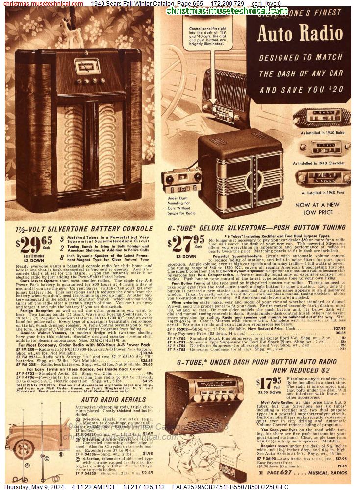 1940 Sears Fall Winter Catalog, Page 665