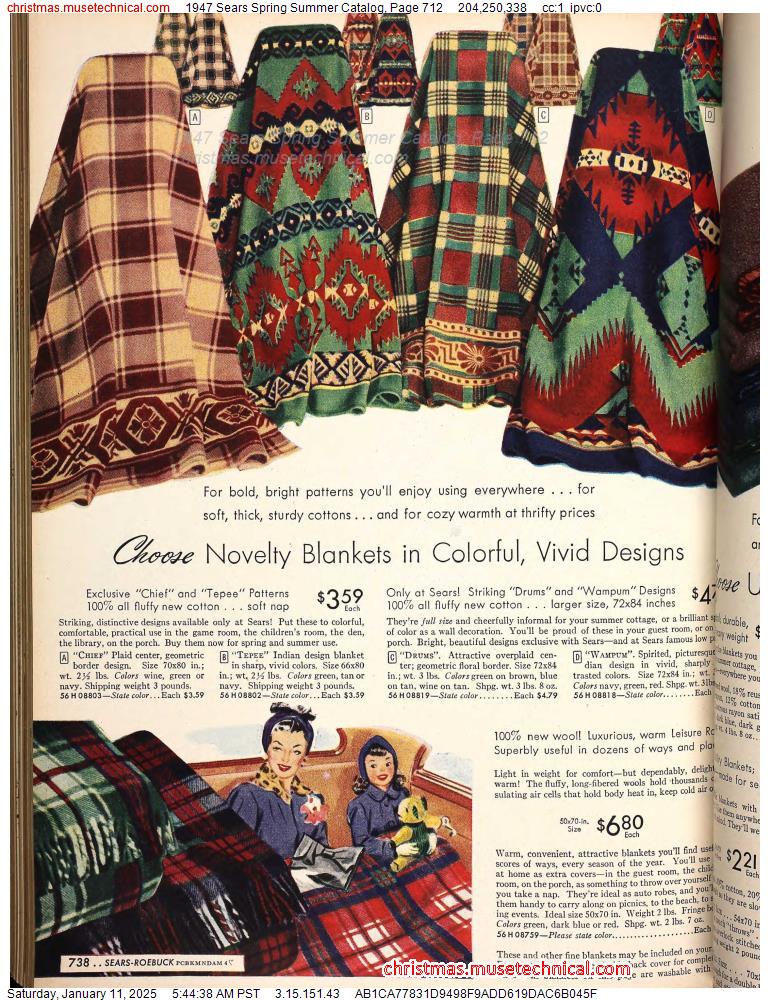 1947 Sears Spring Summer Catalog, Page 712