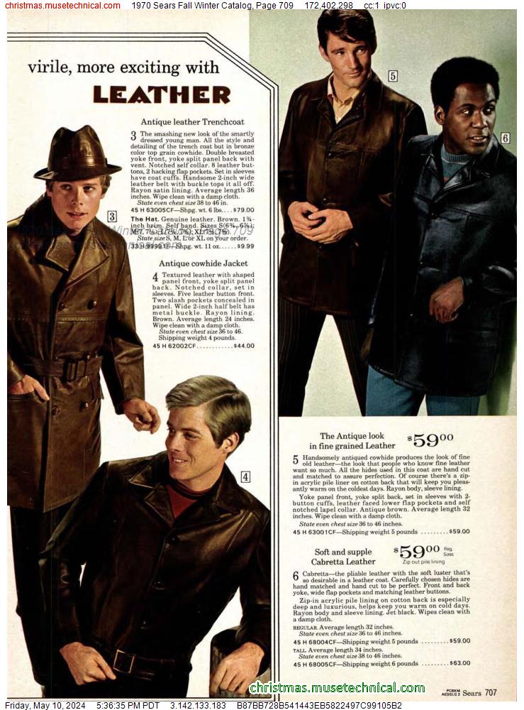 1970 Sears Fall Winter Catalog, Page 709