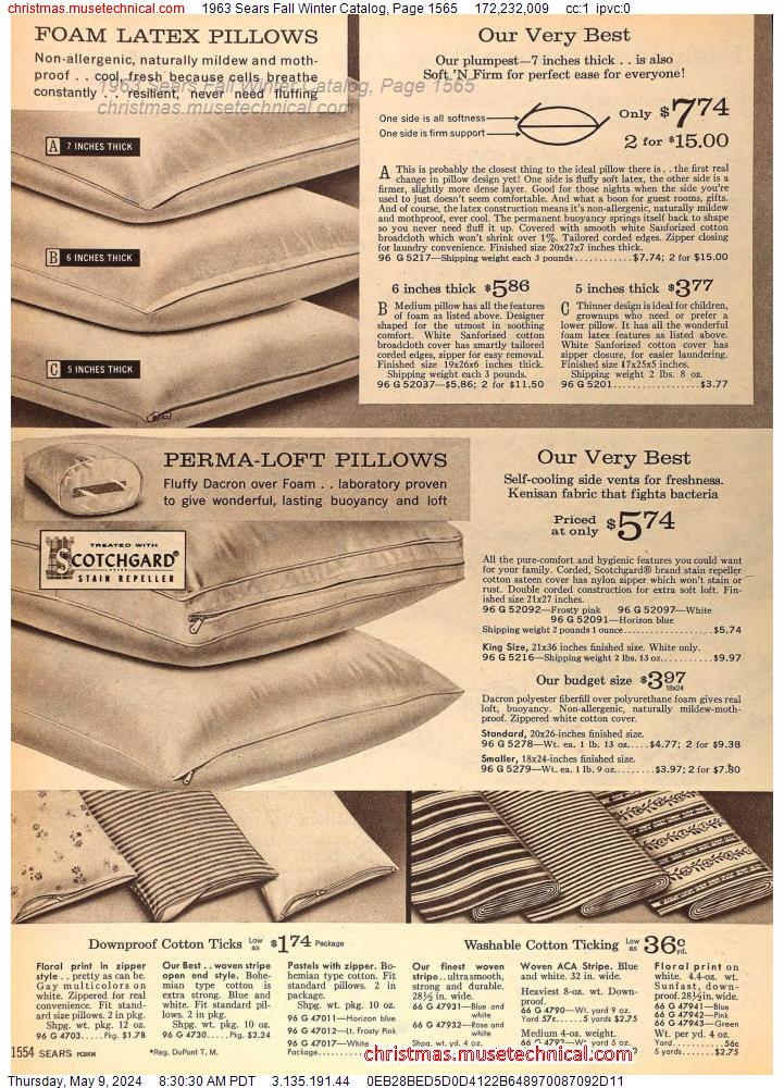 1963 Sears Fall Winter Catalog, Page 1565