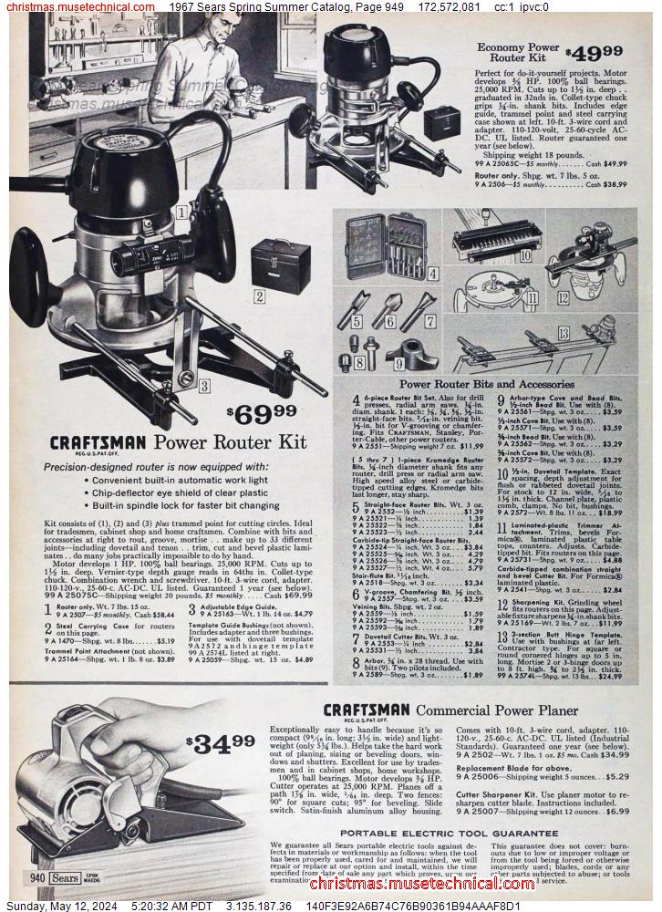 1967 Sears Spring Summer Catalog, Page 949