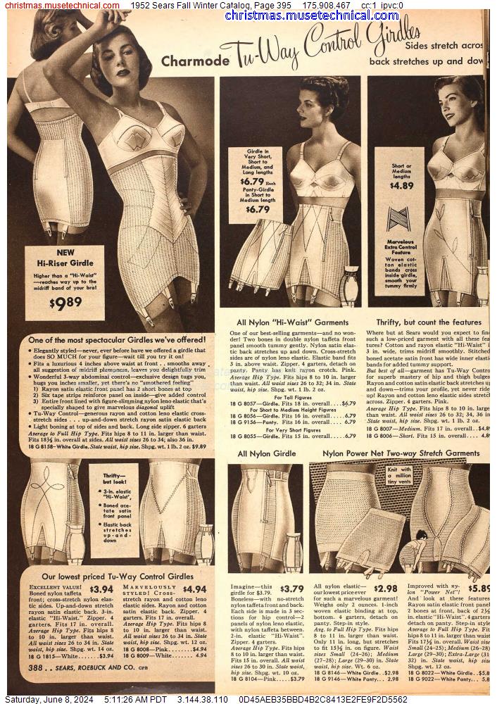 1952 Sears Fall Winter Catalog, Page 395