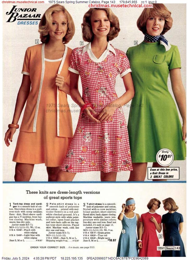 1975 Sears Spring Summer Catalog, Page 143