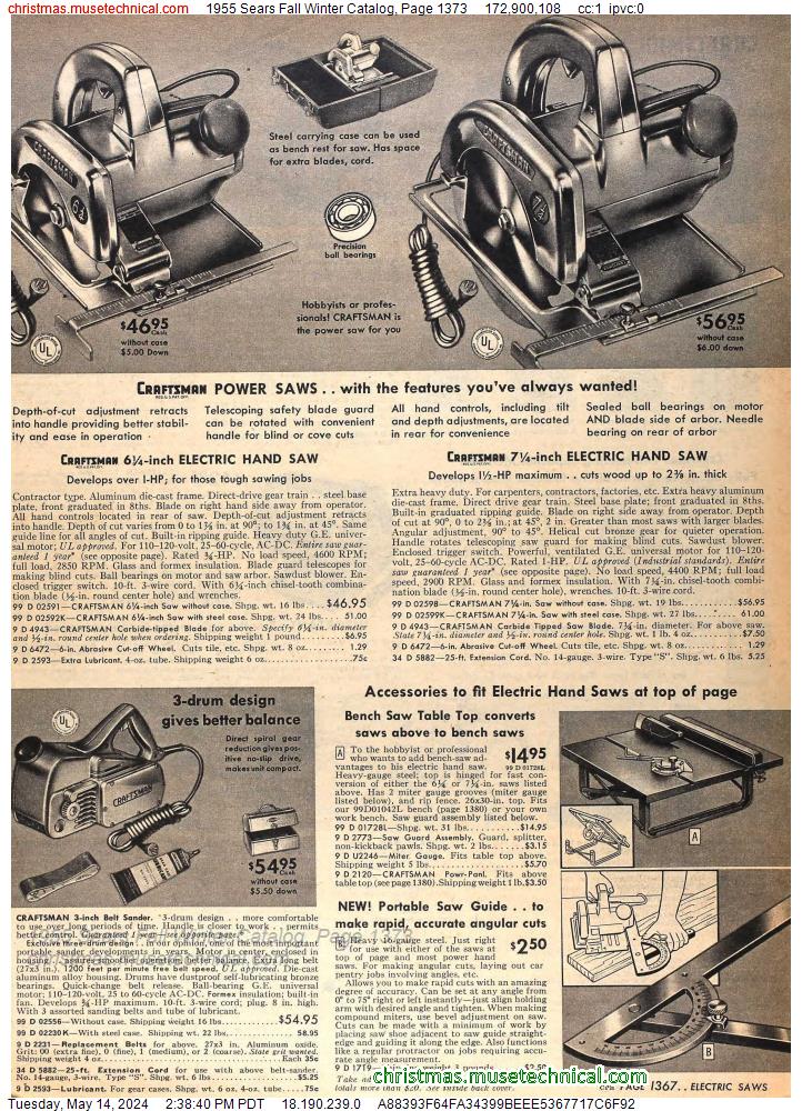 1955 Sears Fall Winter Catalog, Page 1373