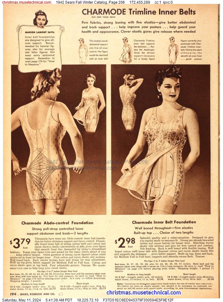 1942 Sears Fall Winter Catalog, Page 206