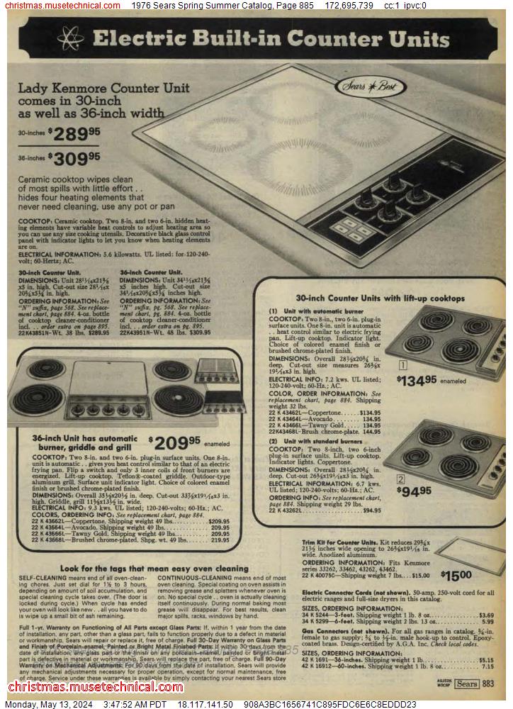 1976 Sears Spring Summer Catalog, Page 885
