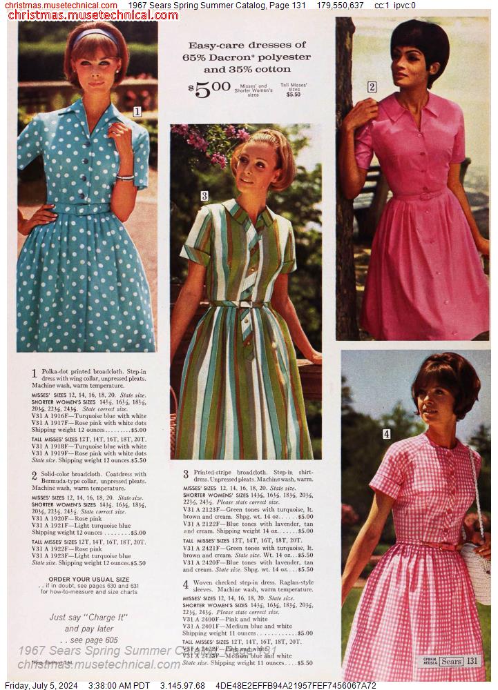 1967 Sears Spring Summer Catalog, Page 131