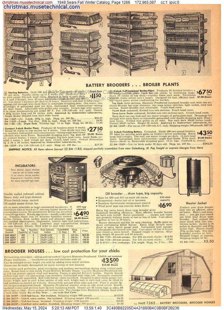 1948 Sears Fall Winter Catalog, Page 1266