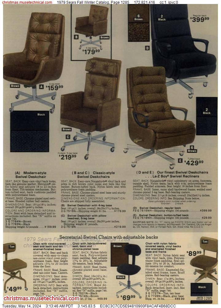 1979 Sears Fall Winter Catalog, Page 1285