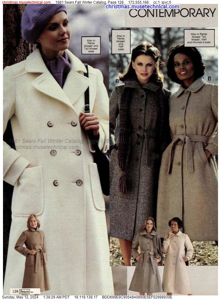 1981 Sears Fall Winter Catalog, Page 126