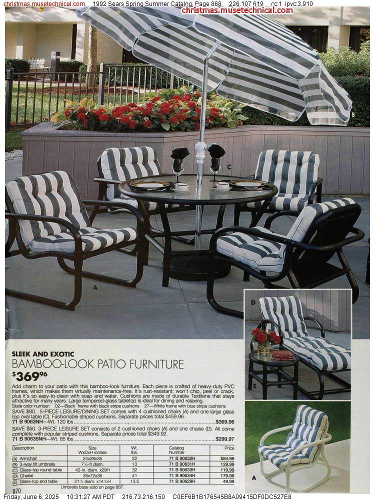 1992 Sears Spring Summer Catalog, Page 868