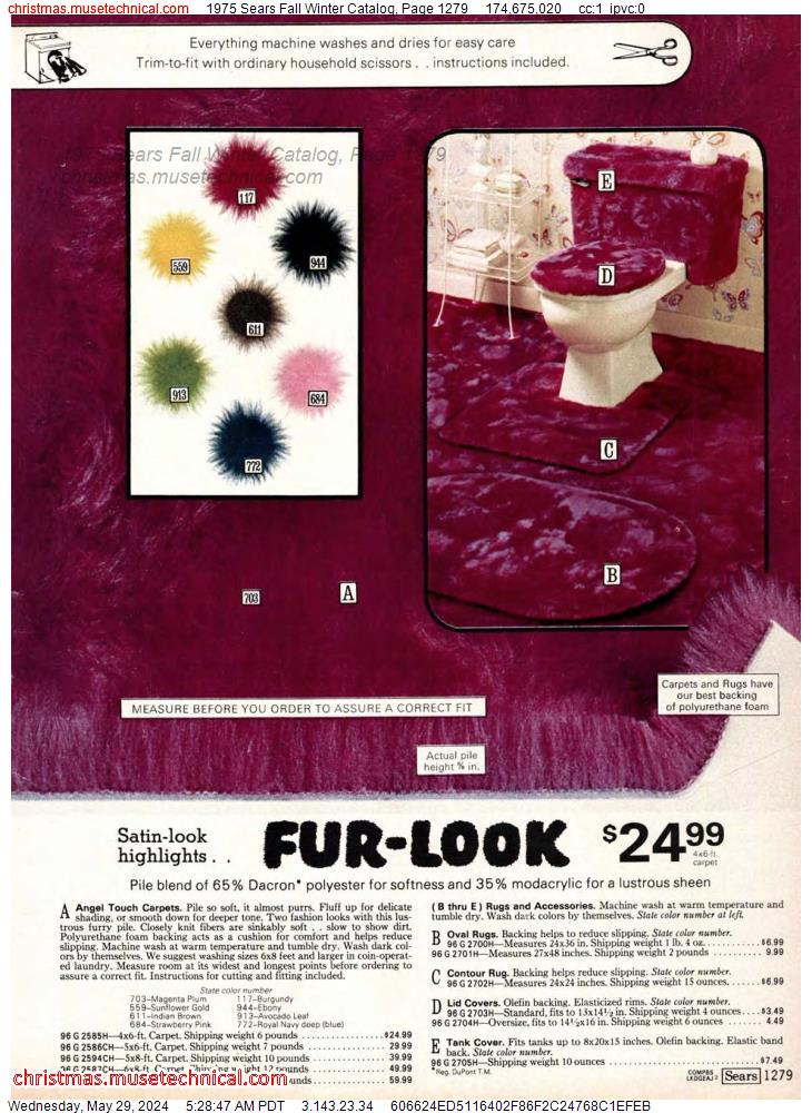 1975 Sears Fall Winter Catalog, Page 1279
