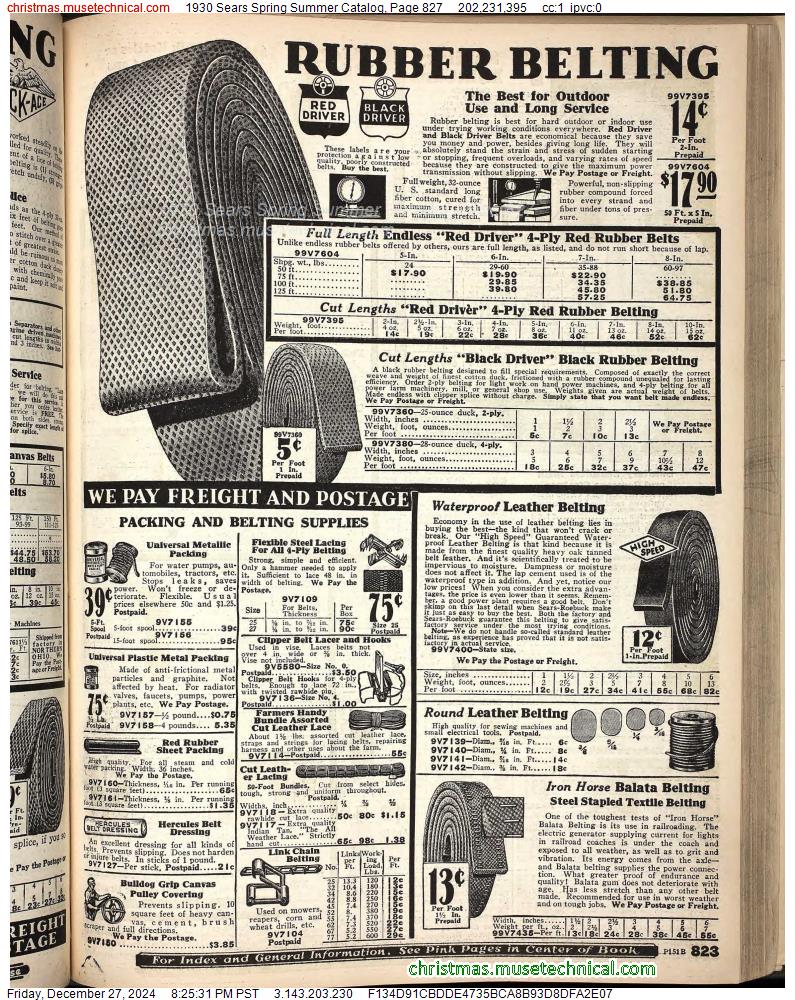 1930 Sears Spring Summer Catalog, Page 827