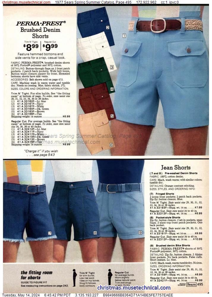1977 Sears Spring Summer Catalog, Page 495