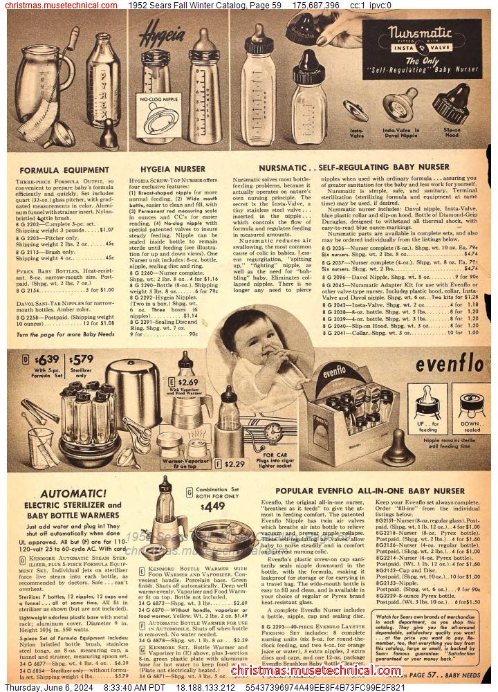 1952 Sears Fall Winter Catalog, Page 59