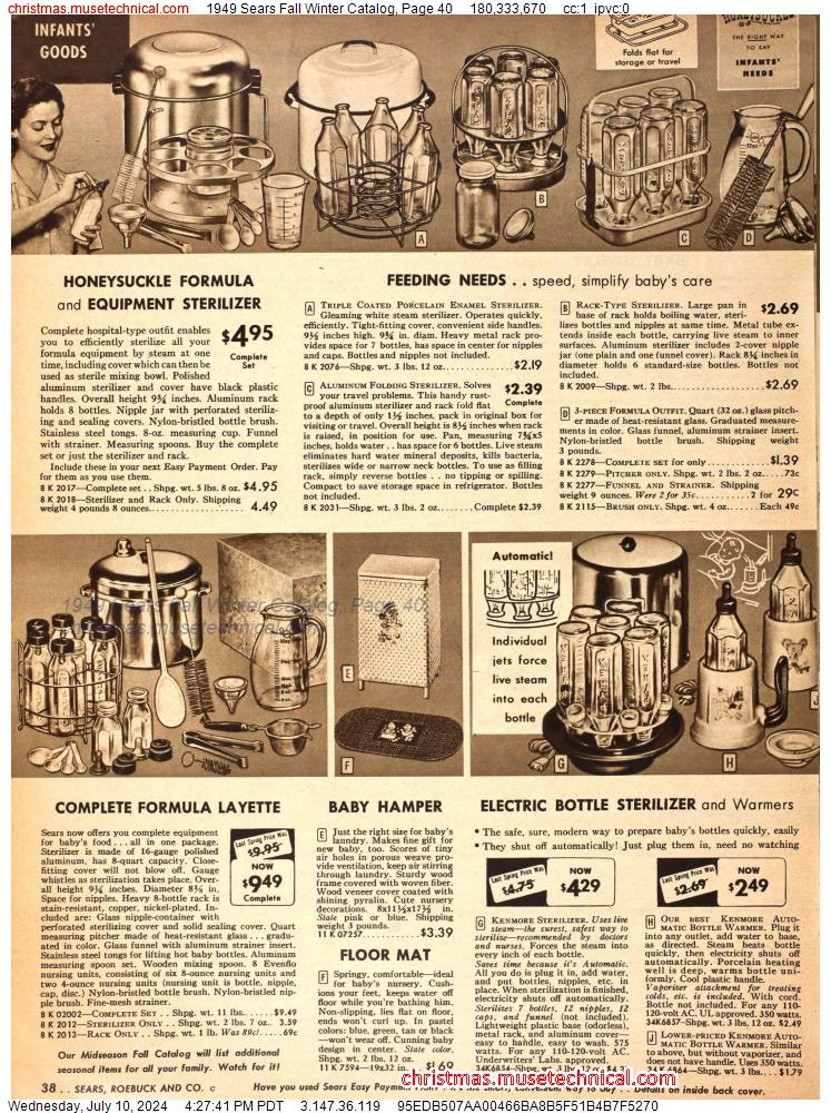 1949 Sears Fall Winter Catalog, Page 40