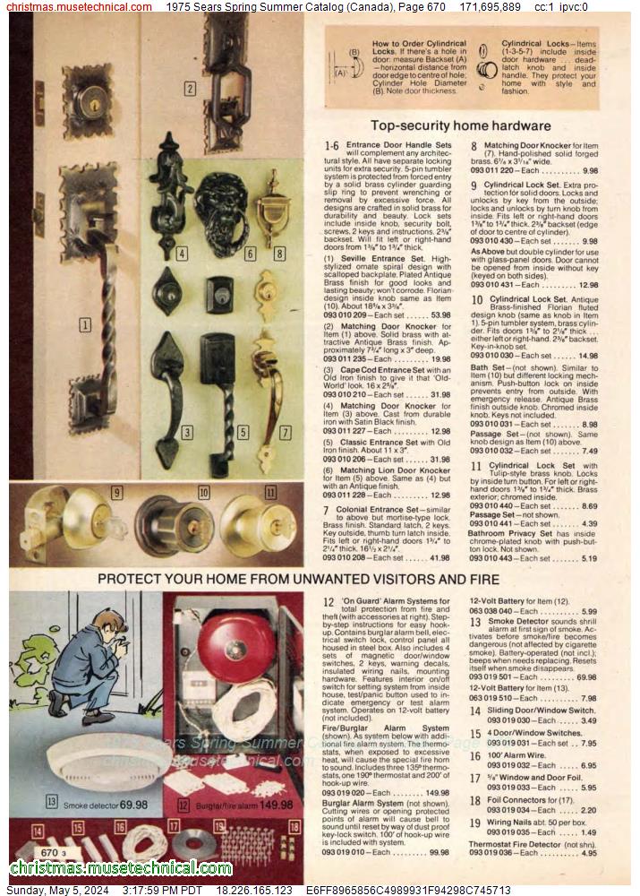 1975 Sears Spring Summer Catalog (Canada), Page 670