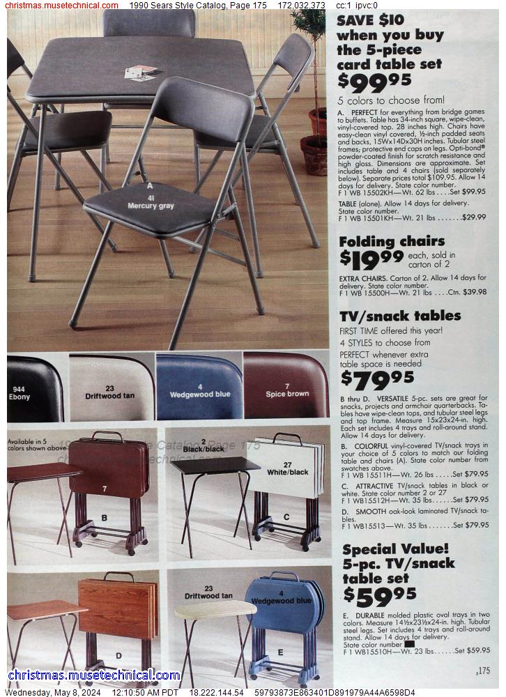 1990 Sears Style Catalog, Page 175