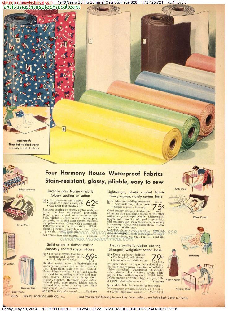 1946 Sears Spring Summer Catalog, Page 828