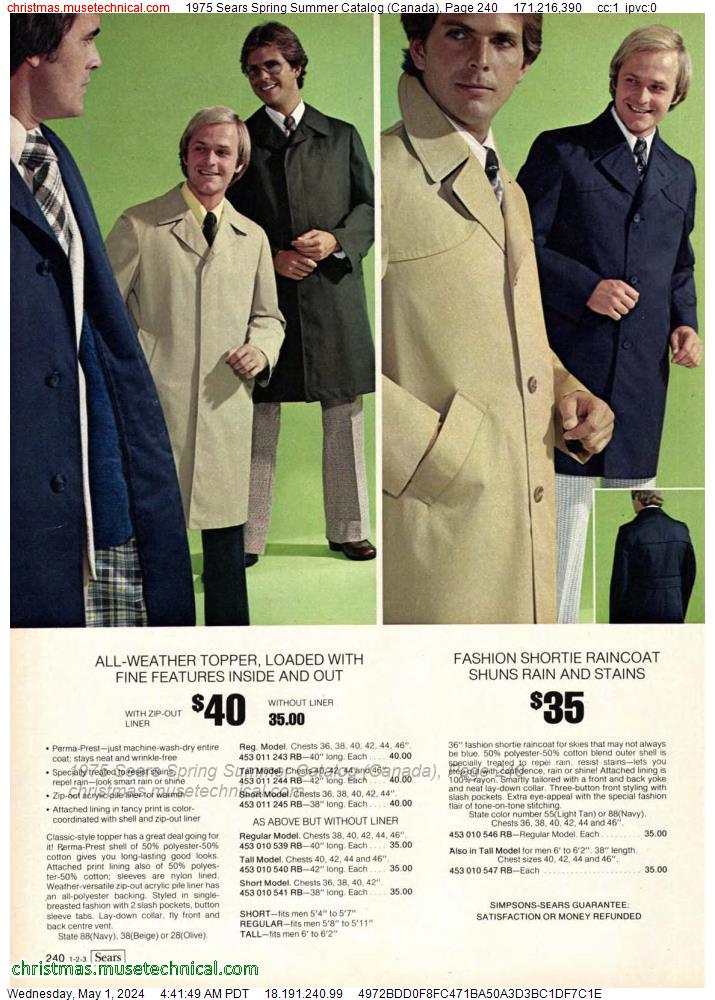 1975 Sears Spring Summer Catalog (Canada), Page 240