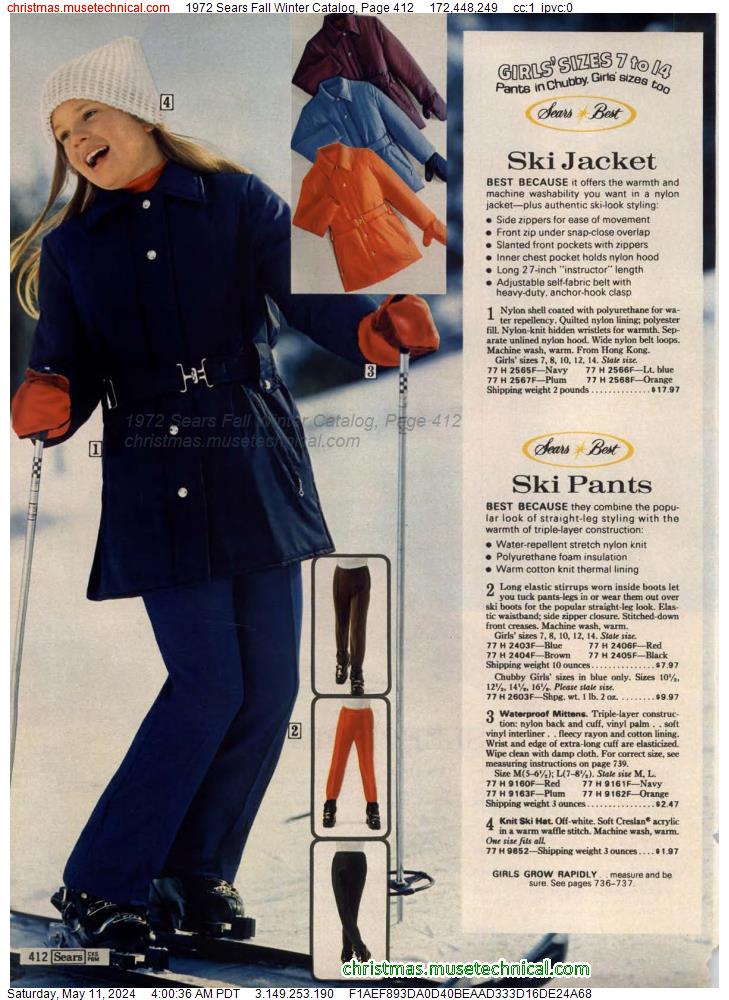 1972 Sears Fall Winter Catalog, Page 412