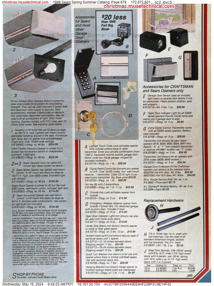 1986 Sears Spring Summer Catalog, Page 679