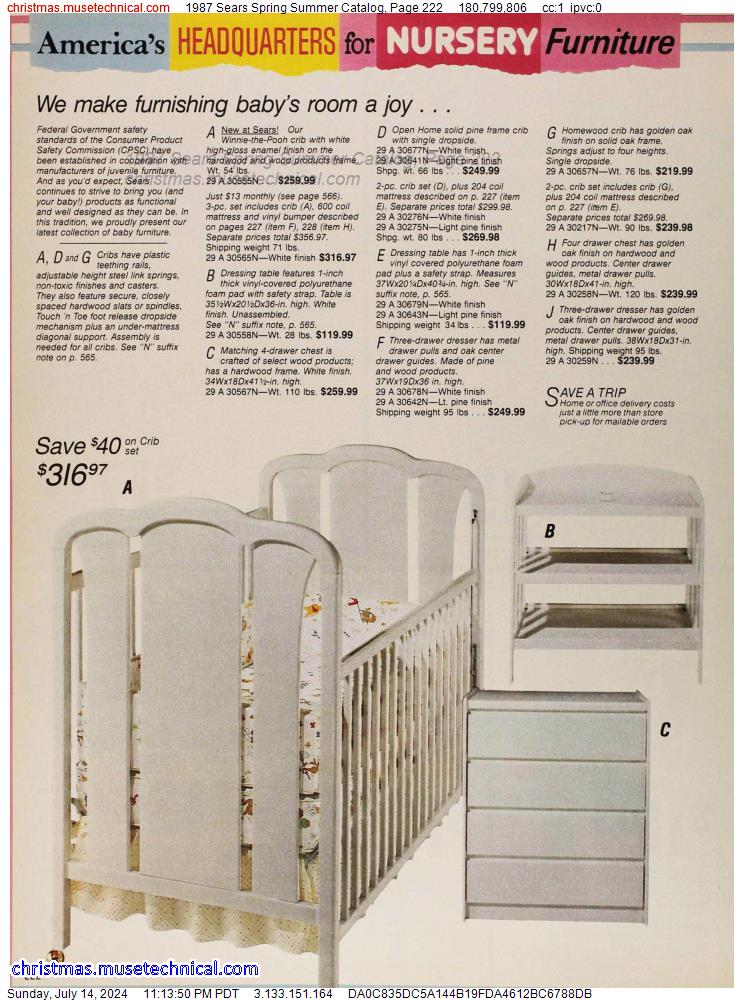1987 Sears Spring Summer Catalog, Page 222