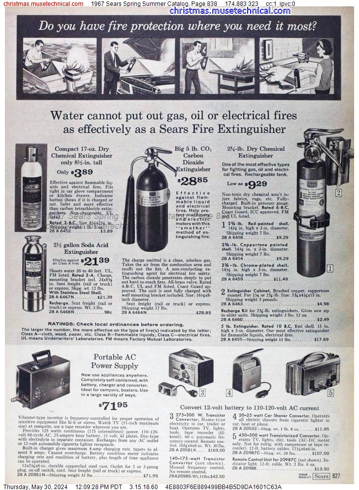 1967 Sears Spring Summer Catalog, Page 838