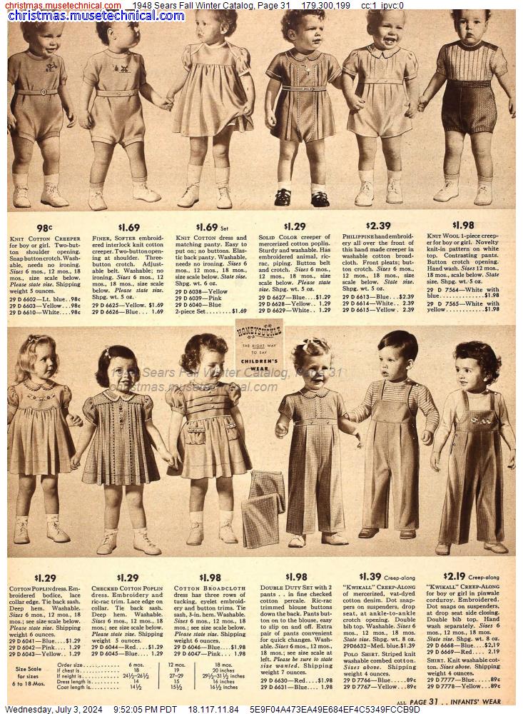 1948 Sears Fall Winter Catalog, Page 31