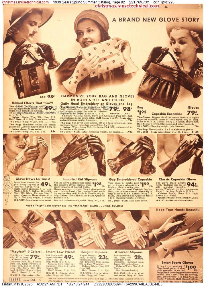 1939 Sears Spring Summer Catalog, Page 92