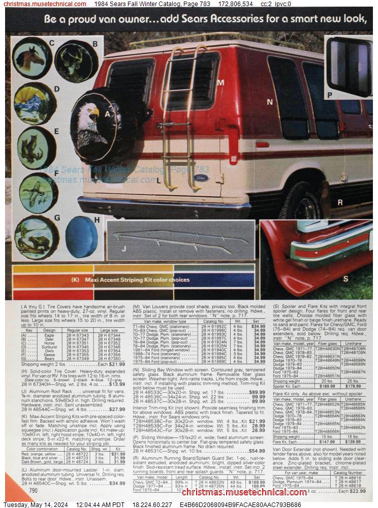 1984 Sears Fall Winter Catalog, Page 783