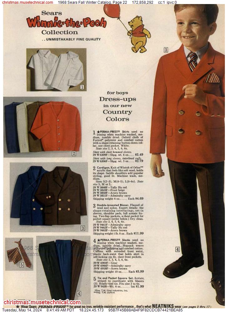 1968 Sears Fall Winter Catalog, Page 22