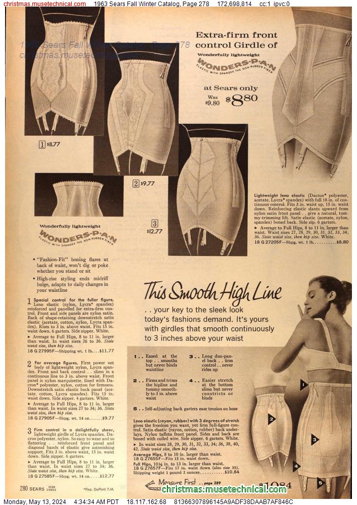 1963 Sears Fall Winter Catalog, Page 278