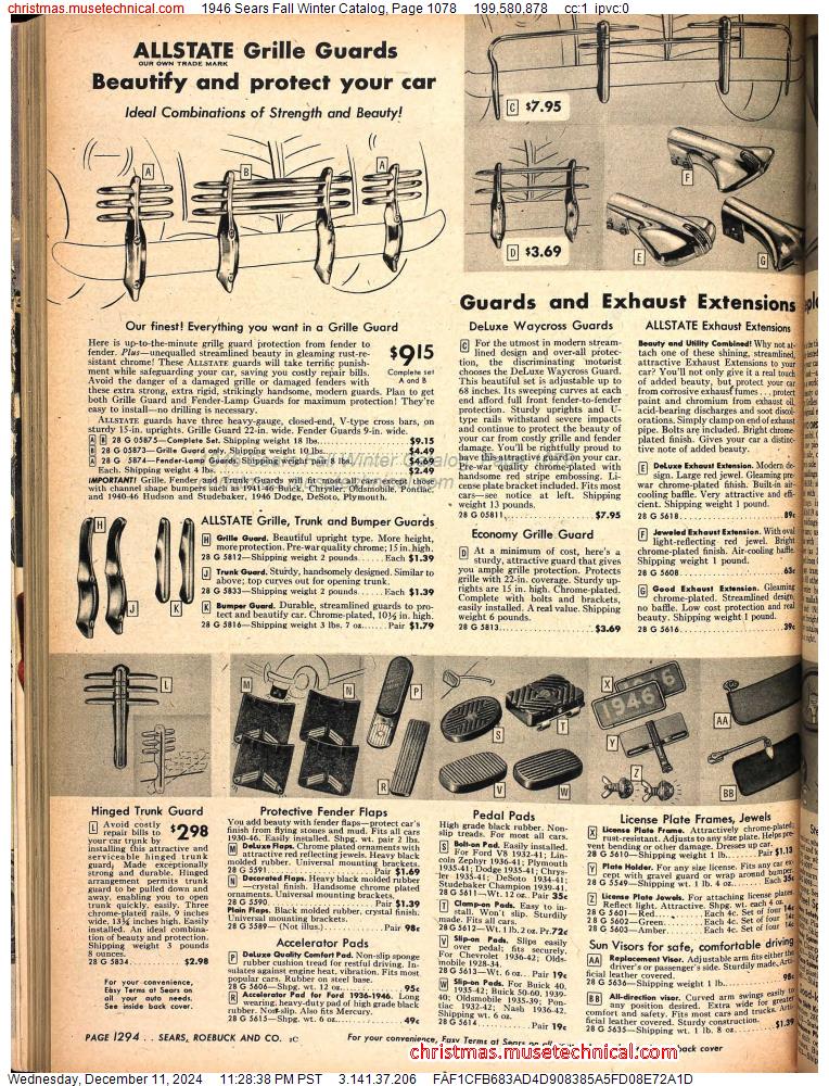 1946 Sears Fall Winter Catalog, Page 1078