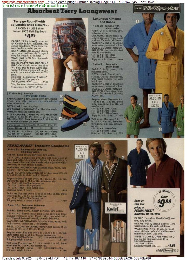 1976 Sears Spring Summer Catalog, Page 513