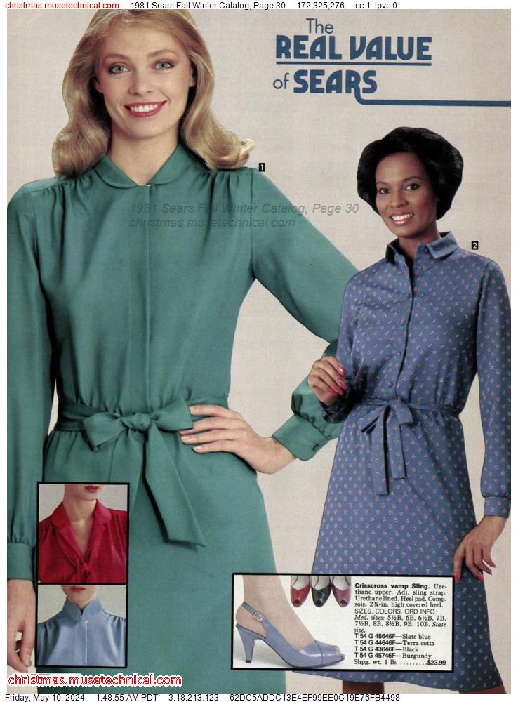 1981 Sears Fall Winter Catalog, Page 30