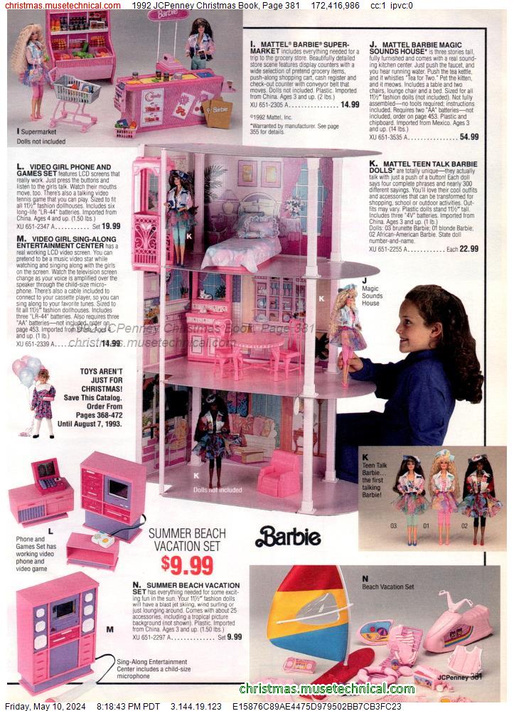 1992 JCPenney Christmas Book, Page 381