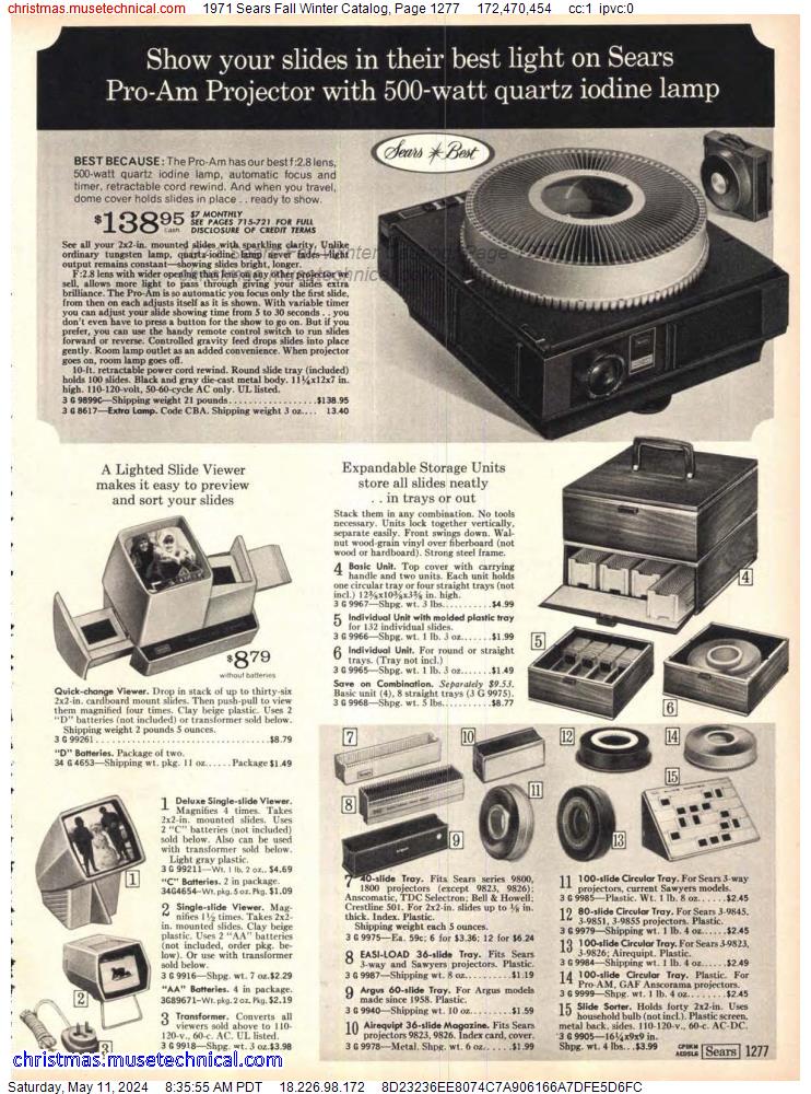 1971 Sears Fall Winter Catalog, Page 1277