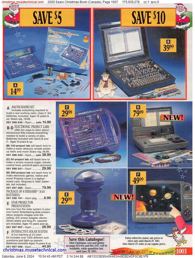 2000 Sears Christmas Book (Canada), Page 1007