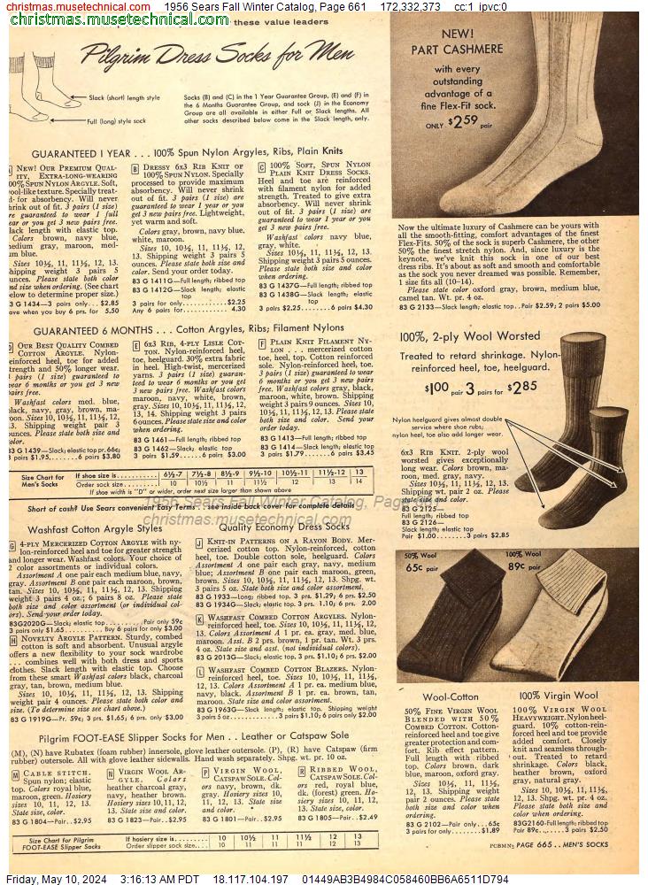 1956 Sears Fall Winter Catalog, Page 661