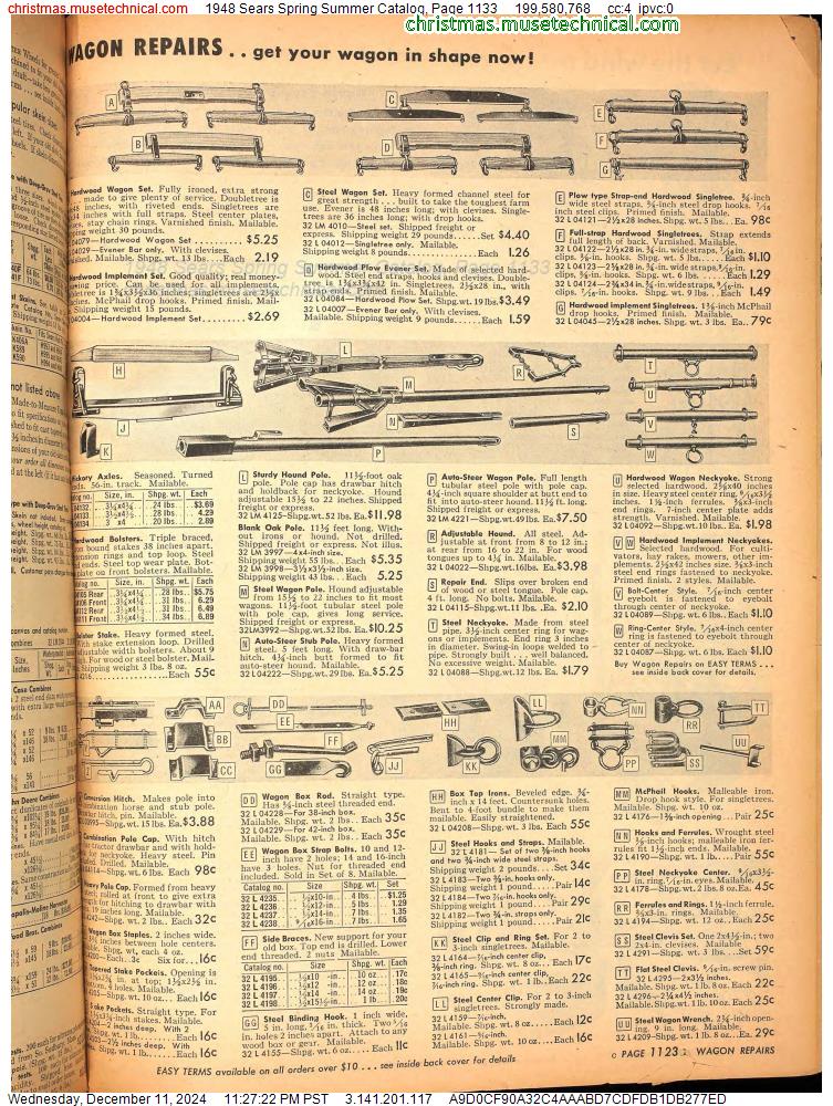 1948 Sears Spring Summer Catalog, Page 1133