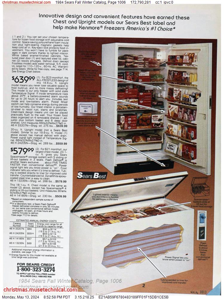 1984 Sears Fall Winter Catalog, Page 1006