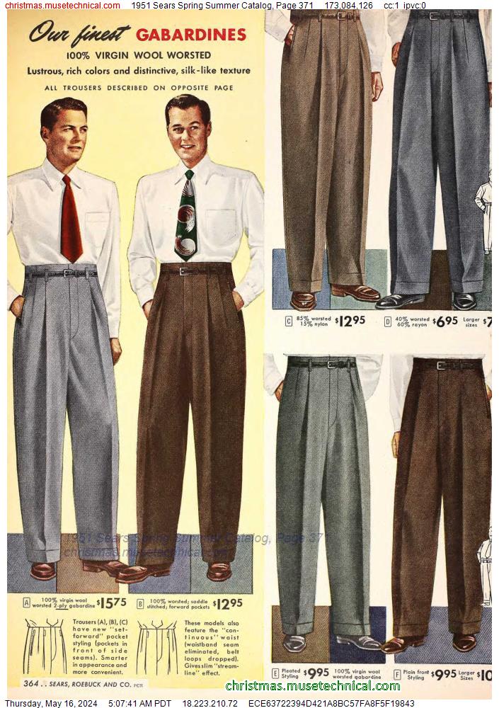 1951 Sears Spring Summer Catalog, Page 371