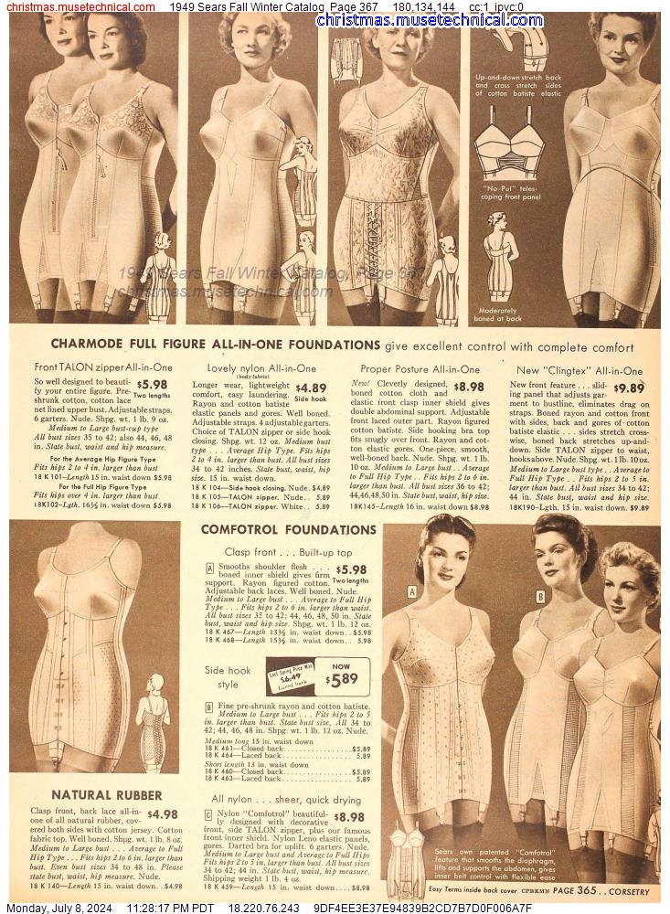 1949 Sears Fall Winter Catalog, Page 367