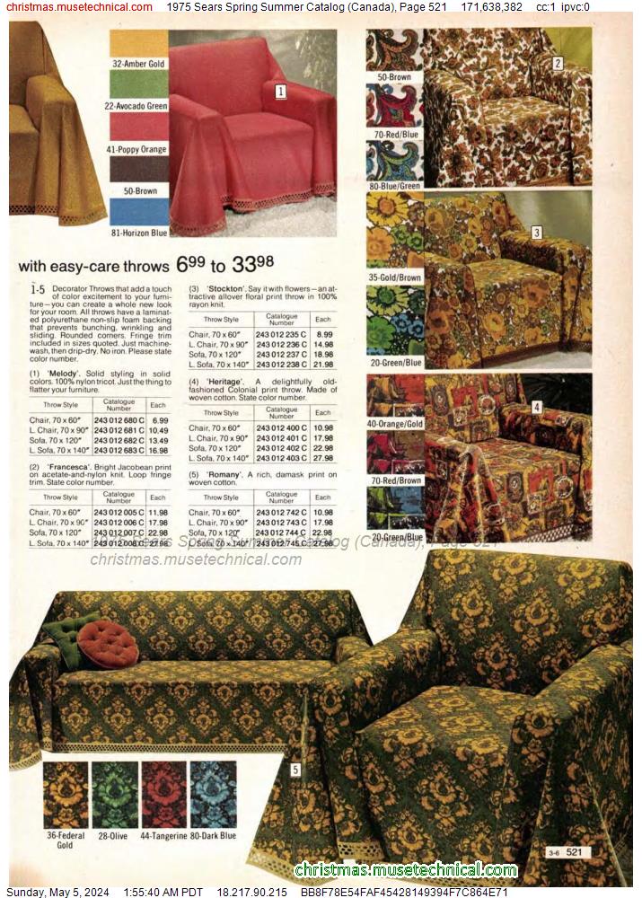 1975 Sears Spring Summer Catalog (Canada), Page 521
