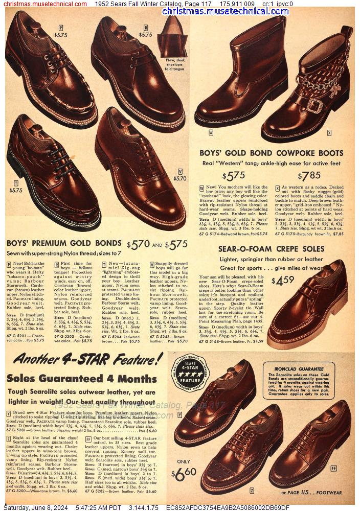 1952 Sears Fall Winter Catalog, Page 117